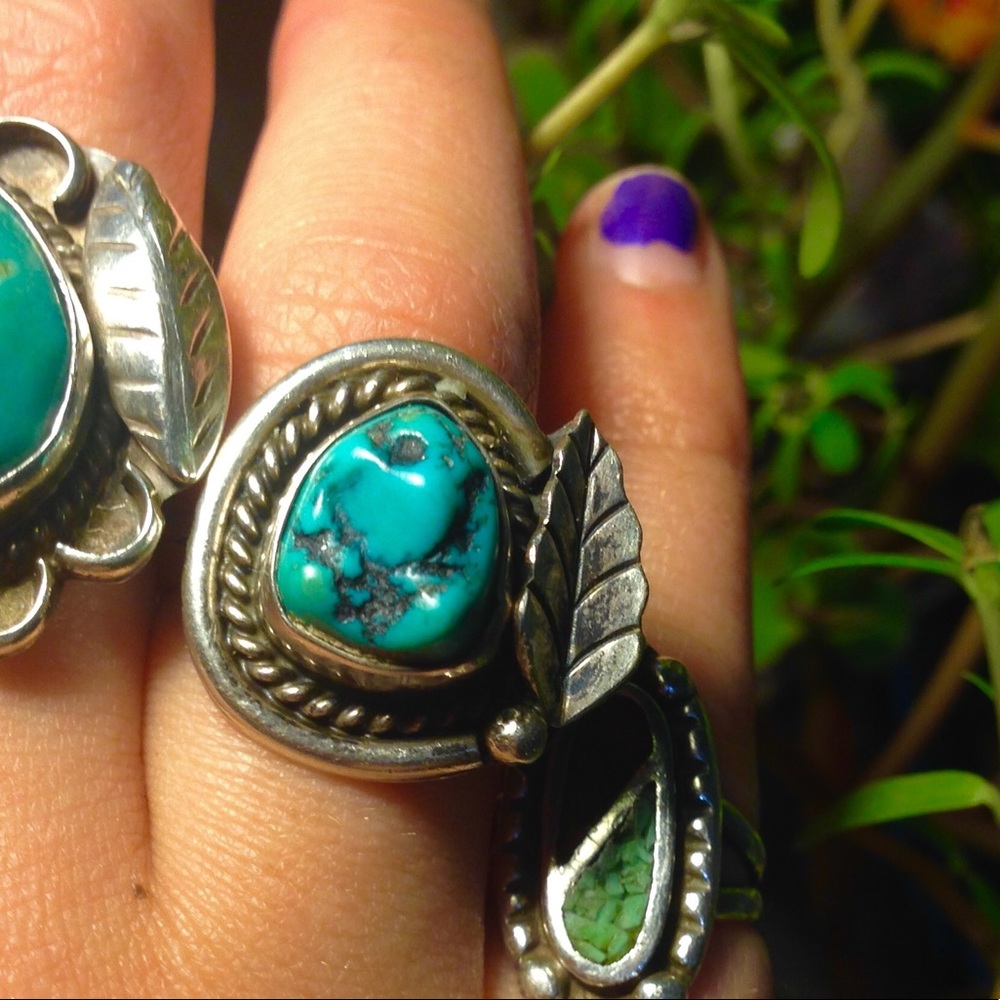 1970s Navajo raw turquoise ring